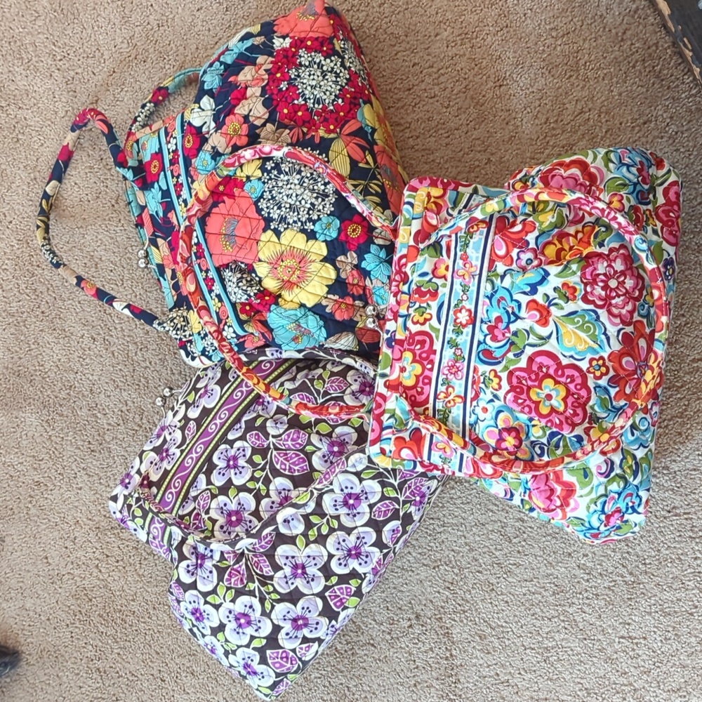 Bundle of (3) Vera Bradley kiss lock purses